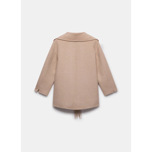 Mint Velvet Beige Double Faced Tassel Coat